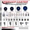 Service Caster 4'' Solid Poly Wheel Swivel 7/16'' Grip Ring Stem Caster with Brake SCC-GR20S414-SPUS-TLB-716138 - alternate 2